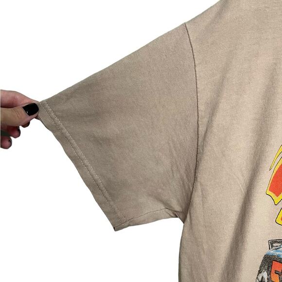 NASCAR Racing Tee Stone Washed Sand Short Sleeve Crew Neck Unisex‎ Large - Picture 6 of 10